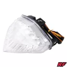 Hátsó lámpa, univerzális, LED, fehér, irányjelzővel RACING FORCE