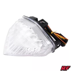   Hátsó lámpa, univerzális, LED, fehér, irányjelzővel RACING FORCE