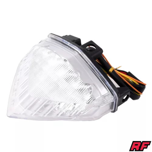 Hátsó lámpa, univerzális, LED, fehér, irányjelzővel RACING FORCE