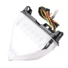 Hátsó lámpa, univerzális, LED, fehér, irányjelzővel RACING FORCE