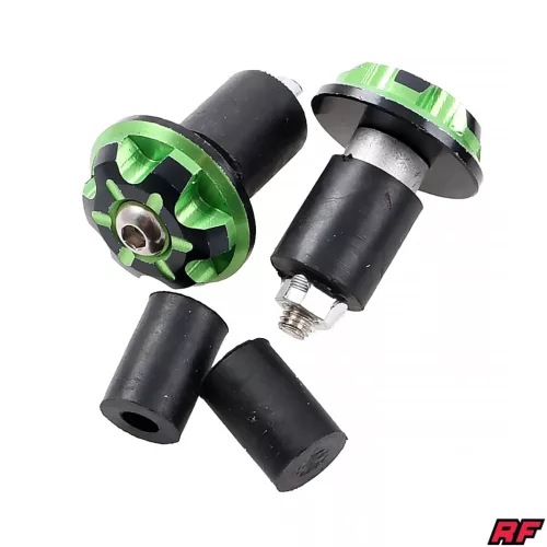 Kormányvég súly, zöld, RACING FORCE, V4 ALU CNC készlet