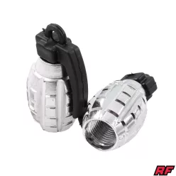 Szelepfedél anya, RACING FORCE, GRENADE V2, ezüst, 2db