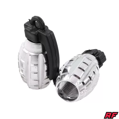 Szelepfedél anya, RACING FORCE, GRENADE V2, ezüst, 2db