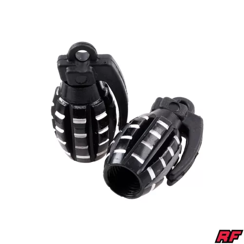 Szelepfedél anya, RACING FORCE, GRENADE V2, fekete, 2db