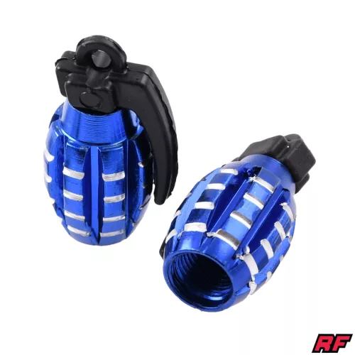Szelepfedél anya, RACING FORCE, GRENADE V2, kék, 2db