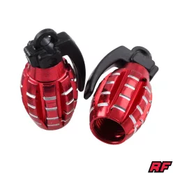 Szelepfedél anya, RACING FORCE, GRENADE V2, piros, 2db