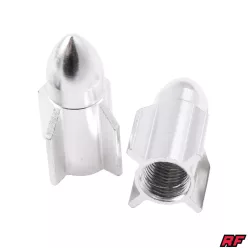 Szelepfedél anya, RACING FORCE, ROCKET, ezüst, 2db