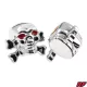 Szelepfedél anya, RACING FORCE SKULL V1, ezüst, 2db