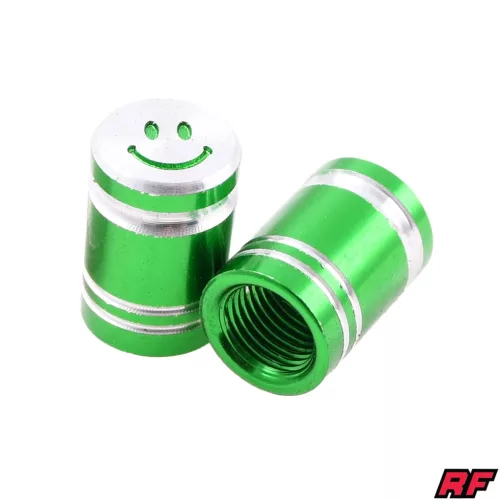 Szelepfedél anya, RACING FORCE SMILE, zöld, 2db