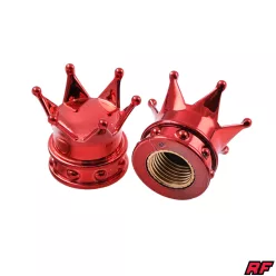 Szelepfedél, piros, 2db, korona, RACING FORCE