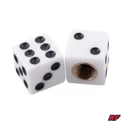 Szelepfedél, fehér, 2db, DICE, RACING FORCE