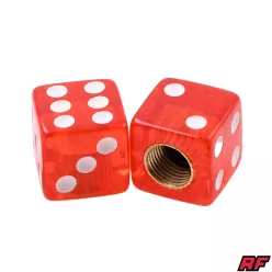 Szelepfedél, piros, 2db, DICE, RACING FORCE