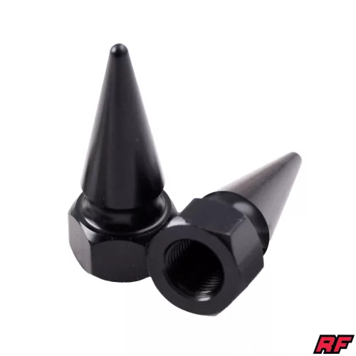 Szelepfedél anya, RACING FORCE, POINTED, fekete, 2db
