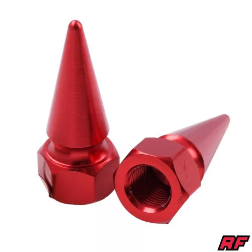Szelepfedél anya, RACING FORCE, POINTED, piros, 2db