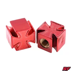 Szelepfedél, piros, 2db, kereszt, RACING FORCE