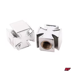 Szelepfedél, ezüst, 2db, kereszt, RACING FORCE