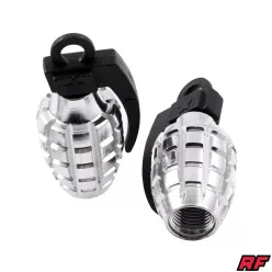 Szelepfedél anya, RACING FORCE, GRENADE V1, ezüst, 2db