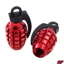 Szelepfedél anya, RACING FORCE, GRENADE V1, piros, 2db