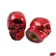 Szelepfedél anya, RACING FORCE SKULL V2, piros, 2db