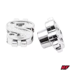 Szelepfedél, ezüst, 2db, DOLLAR, RACING FORCE