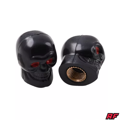 Szelepfedél anya, RACING FORCE SKULL V2, fekete, 2db