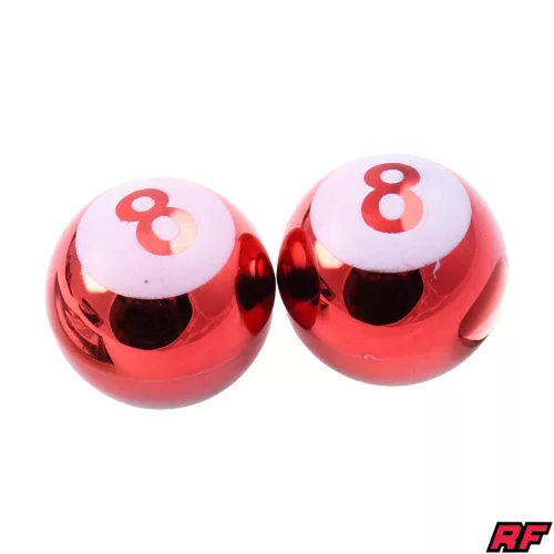 Szelepfedél anya, RACING FORCE, POOL BALL, piros, 2db