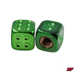 Szelepfedél, zöld, 2db, DICE V2, RACING FORCE