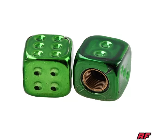 Szelepfedél, zöld, 2db, DICE V2, RACING FORCE