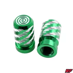 Szelepfedél anya, RACING FORCE SPIRAL, zöld, 2db