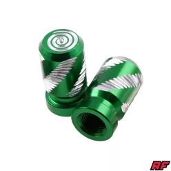 Szelepfedél anya, RACING FORCE ZIGZAG, zöld, 2db