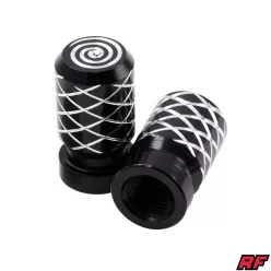Szelepfedél anya, RACING FORCE, GRID, fekete, 2db