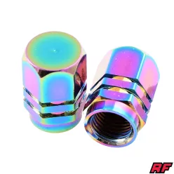   Szelepfedél anya, RACING FORCE, HEXAGON V2, szivárvány, 2db