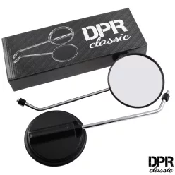  Tükör, M10, kerek, DDR mintázat, bal+jobb, rozsdamentes, polírozott DPR CLASSIC