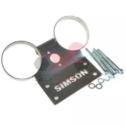   Sebességmérő, fordulatszámmérő tartó, gyújtással, felirattal, Simson S51, Inox, JMP