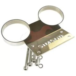   Sebességmérő, fordulatszámmérő tartó, polírozott, felirattal, Simson S51, Inox, JMP