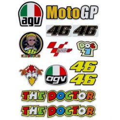 Matrica szett, AGV, MotoGP, The Doctor, 18X26cm, közepes