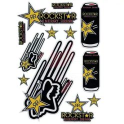 Matrica szett, Rockstar Energy Drink, 18X26cm, közepes