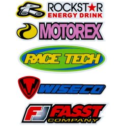   Matrica szett, Rockstar Energy Drink, Motorex, Wiseco, 24X32cm, nagy