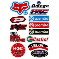 Matrica szett, Brembo, NGK, Castrol, 18X26cm, közepes