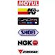 Matrica szett, NGK, Motul, Dainese, 8X21cm, kicsi
