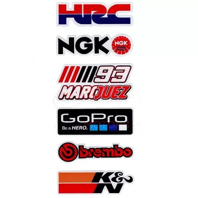 Matrica szett, Honda Racing, GoPro, Brembo, 8X21cm, kicsi