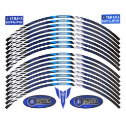   Felni matrica készlet, 18", fekete, kék, fehér, Yamaha
