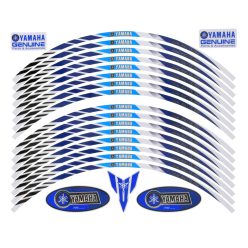   Felni matrica készlet, 18", fekete, világoskék, fehér, Yamaha