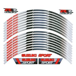   Felni matrica készlet, 18", fehér, szürke, fekete, Suzuki