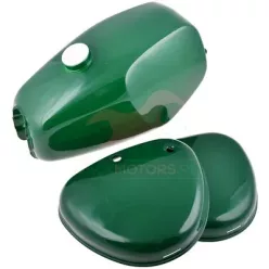   Üzemanyagtartály (tank)+Oldaldekni (légszűrőházfedél) + Oldaldekni, bal, zöld készlet, SIMSON S50, DPR CLASSIC