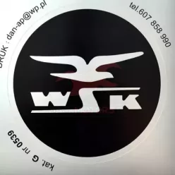 Matrica, WSK, OKRĄGŁA, CZERŃ, SREBRNY, lengyel