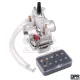 Karburátor, 28MM, DPR PERFORMANCE, PWK CNC, ezüst + fúvóka beállító készlet