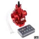 Karburátor, DPR PERFORMANCE, 24mm, PWK, CNC, piros + fúvóka beállító készlet