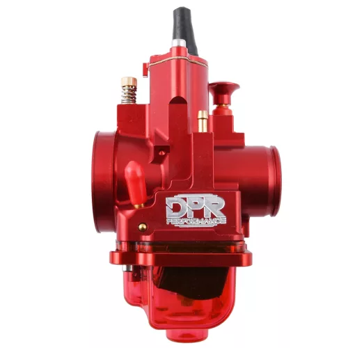 Karburátor, DPR PERFORMANCE, 24mm, PWK, CNC, piros + fúvóka beállító készlet