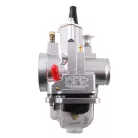 Karburátor, DPR PERFORMANCE, 24mm, PWK, CNC, ezüst + fúvóka beállító készlet